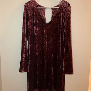 Maroon Suede Dress